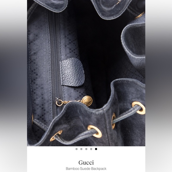 Navy Blue Gucci Backpack. Great condition no obvious issues. Used twice - Picture 5 of 5